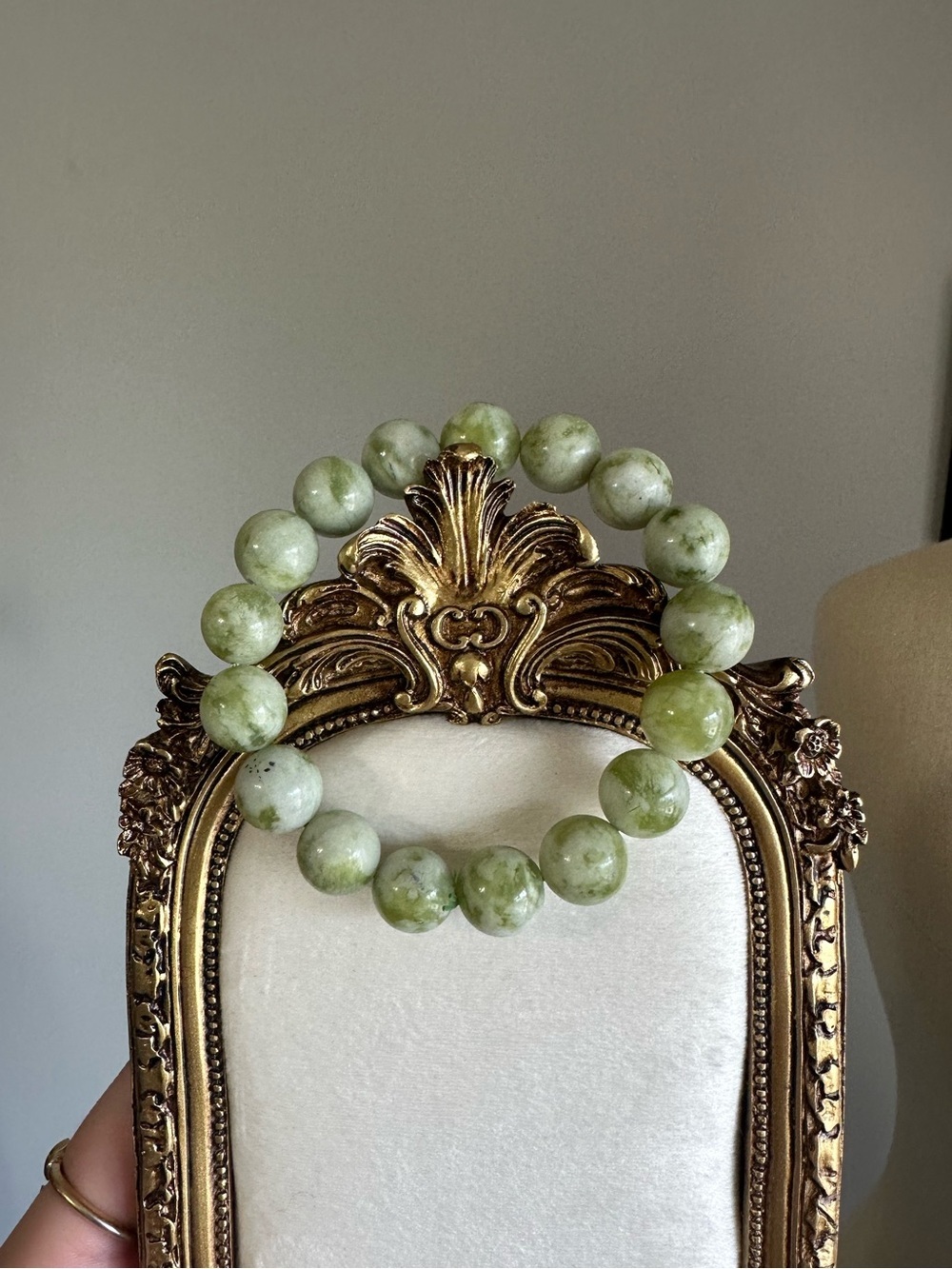 Green Serpentine Jade Natural Stone Bracelet